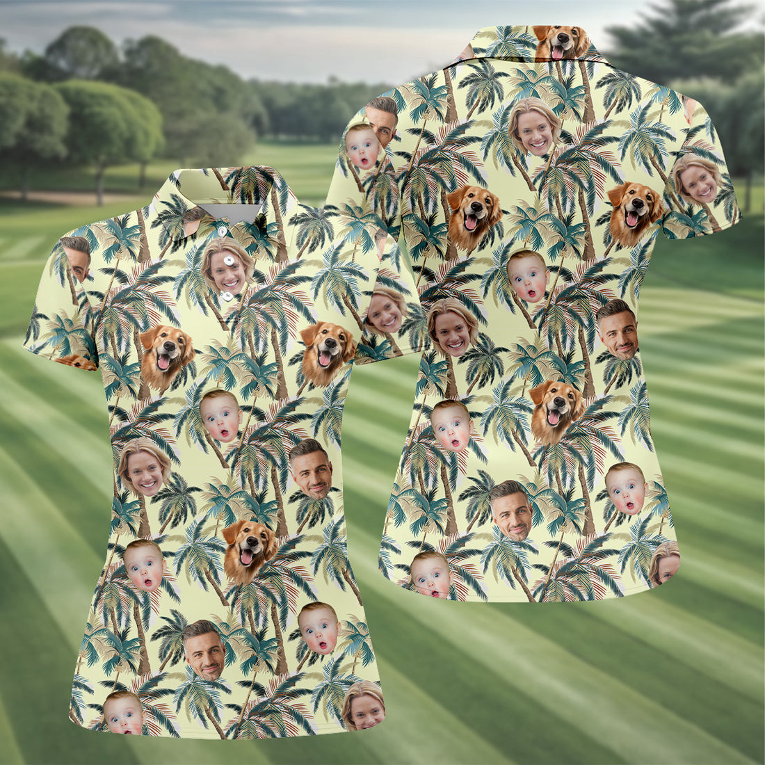Palm Tree Pattern, Hawaiian Golf Shirts, Custom Face Shirt, Ladies Long Sleeve Golf Shirts, Ladies Golf Tops