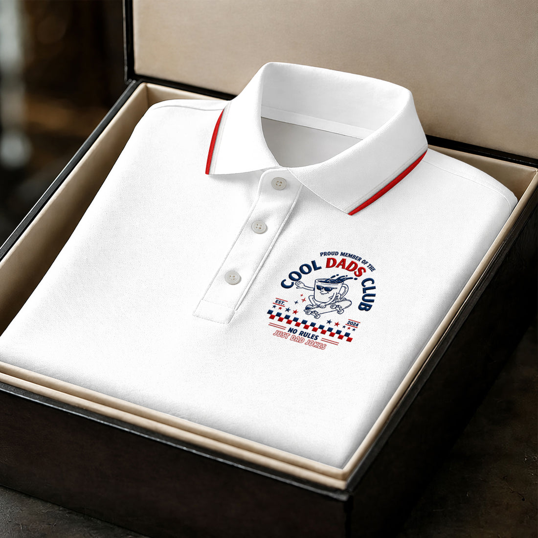 Cool Dads Club All-Over Print Golf Polo, Golf Tops For Women, Golfing Apparel