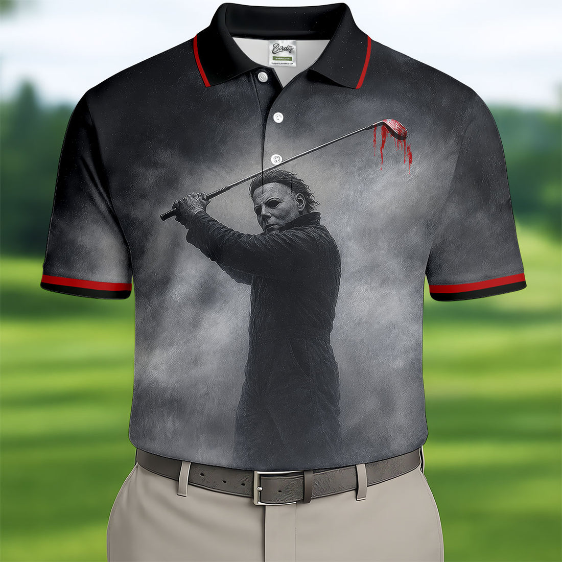 You Cant Kill The Bogeyman Horror Character Halloween Shirt, Mens Golf Shirts, Hawaiian Golf Shirt