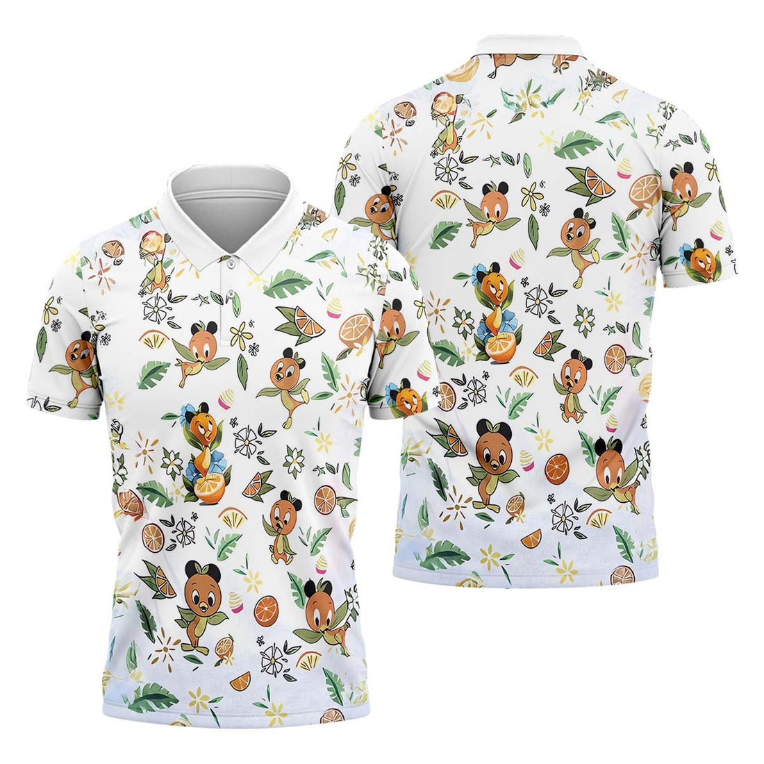 Orange Bird Men's Golf Polo Shirt, Golfing Apparel, Mens Golf Gift