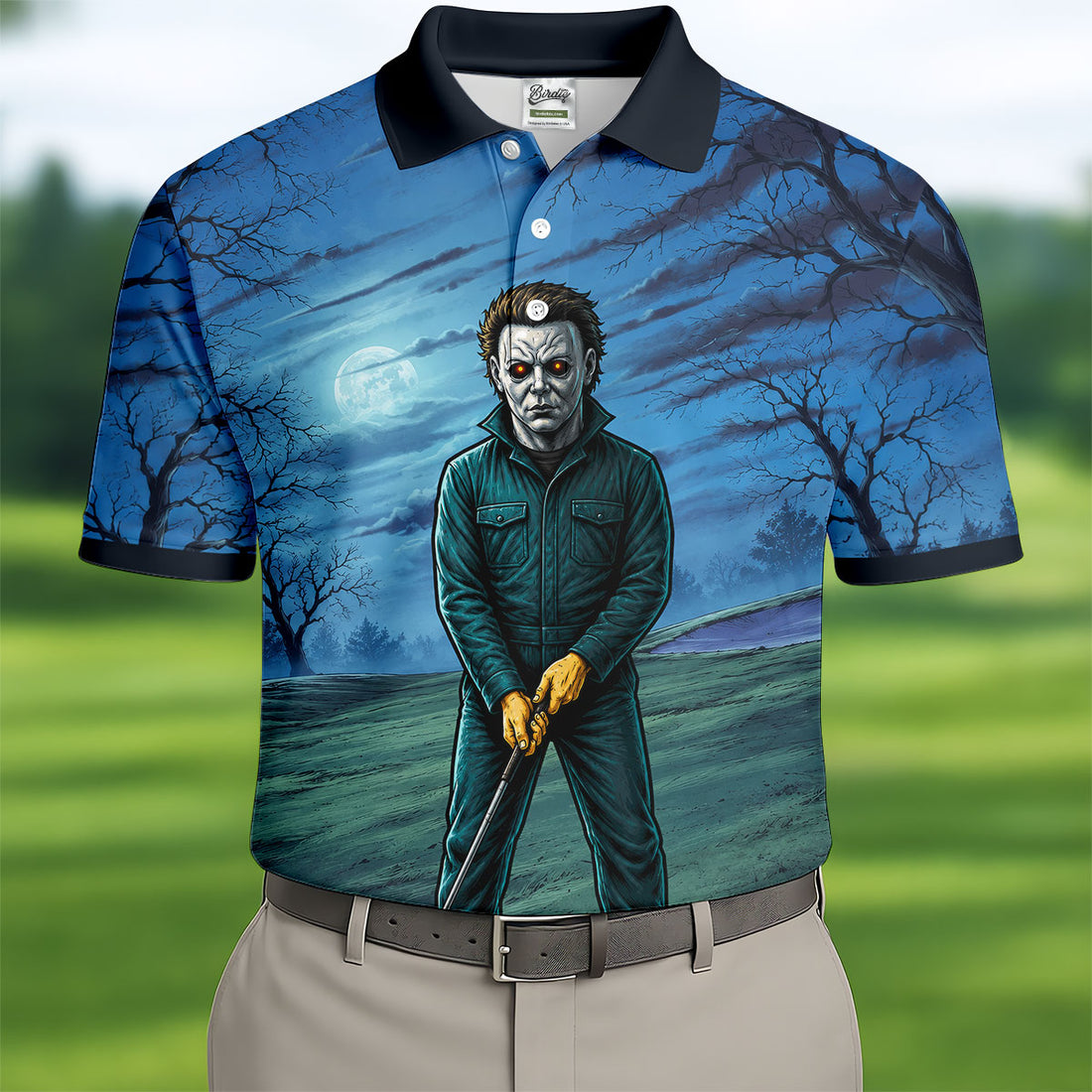 You Cant Kill The Bogeyman Horror Character Halloween Shirt, Halloween Golf Shirt, Mens Golf Shirts