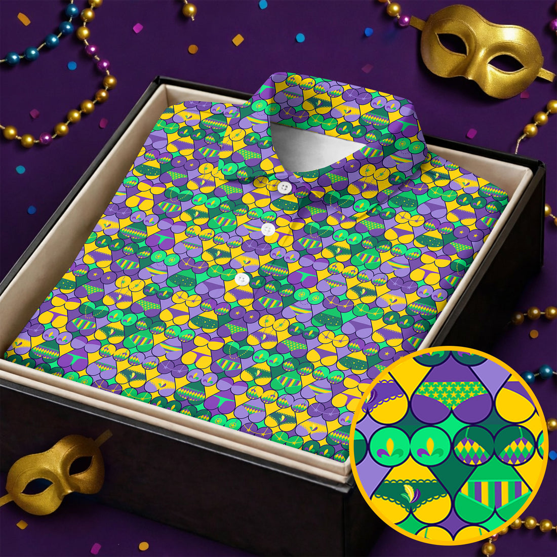 Adult Humor Naughty Fun Mardi Gras Golf Shirt, Golf Tops For Men, Polo Shirts For Men, Golf Shirts For Men