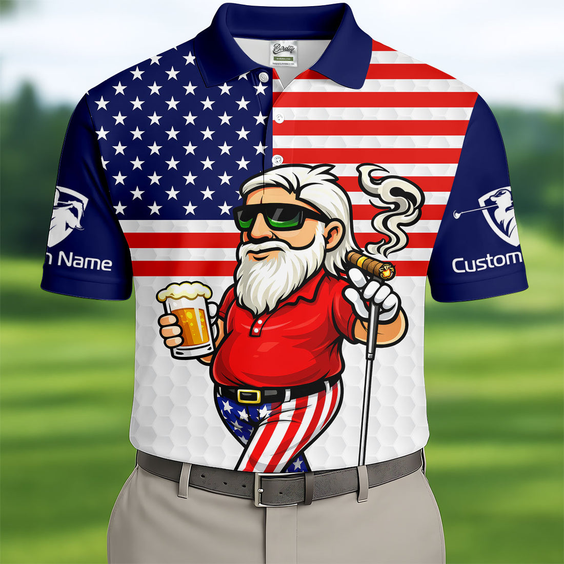 Golf And Beer That's Why I'm Here American Flag Golf Shirt, 250 Years Golf Shirts For Men