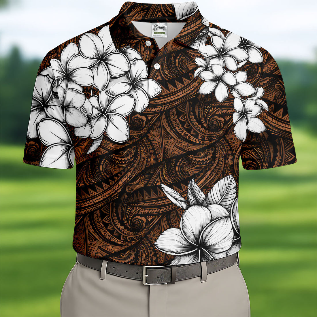 Polynesian Tribal Pattern Hawaiian Golf Shirt, Men's Golf Shirt, Polo Shirts For Men