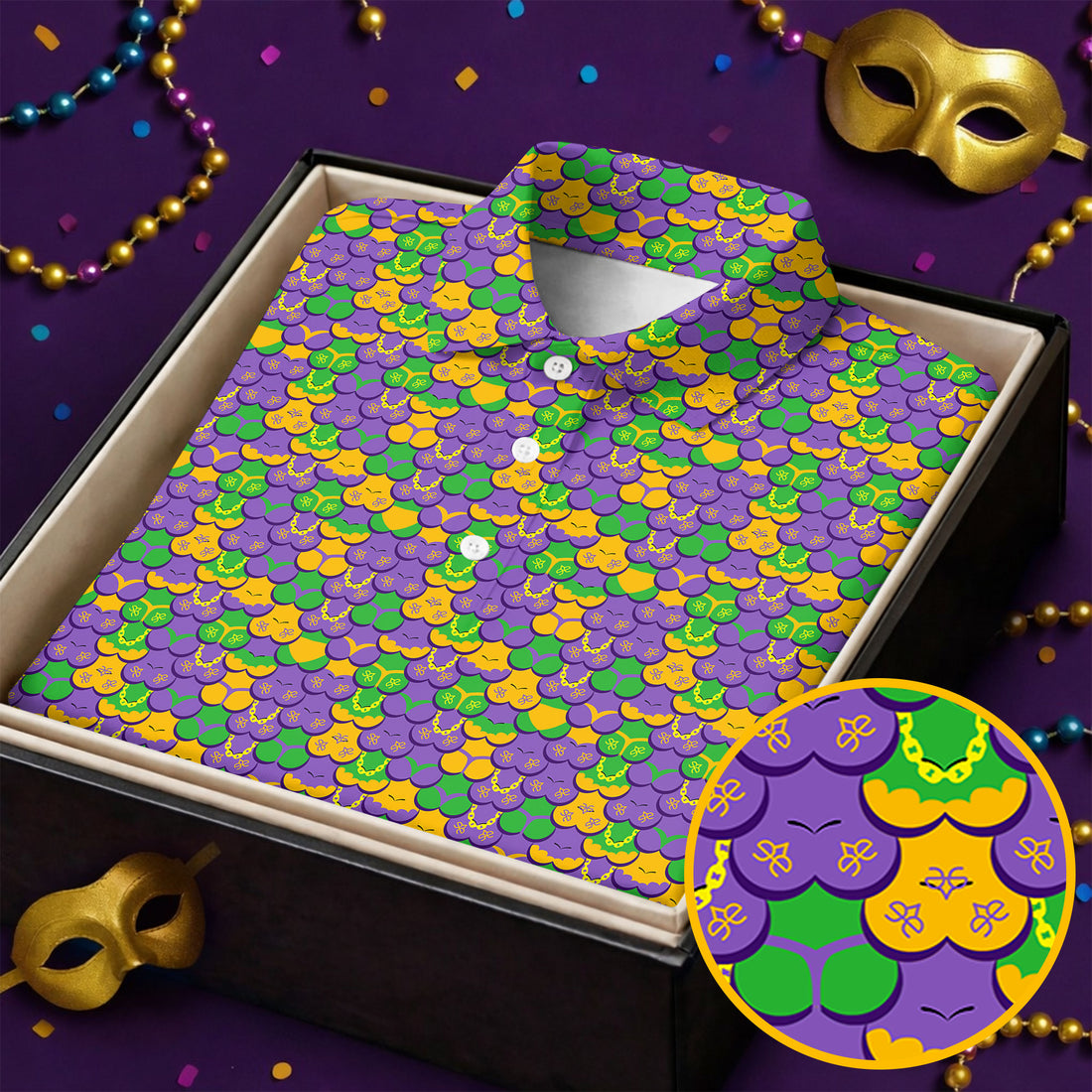 Funny Mardi Gras Adult Humor Men's Golf Polo Shirt, Fun Golf Shirt For Men, Funny Golf Shirt