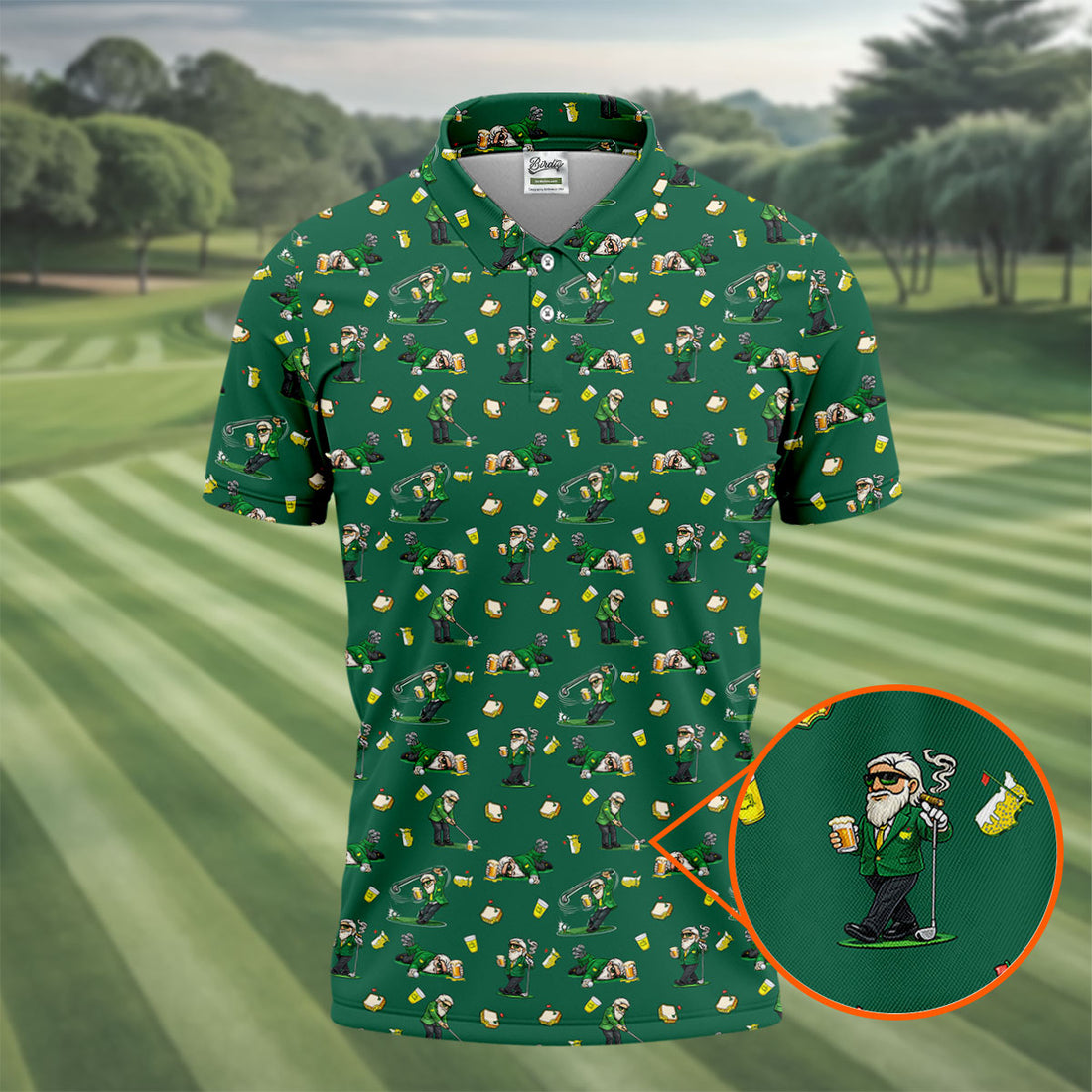 Funny Beer Pimento Cheese Golf Tournament Green Golf Shirt, Golf Shirts For Men, Polo Shirts For Men