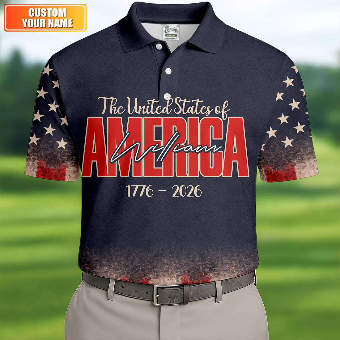 God Bless America Faith Cross Bald Eagle Patriotic Golf Shirt, 250 Years Golf Shirts For Men