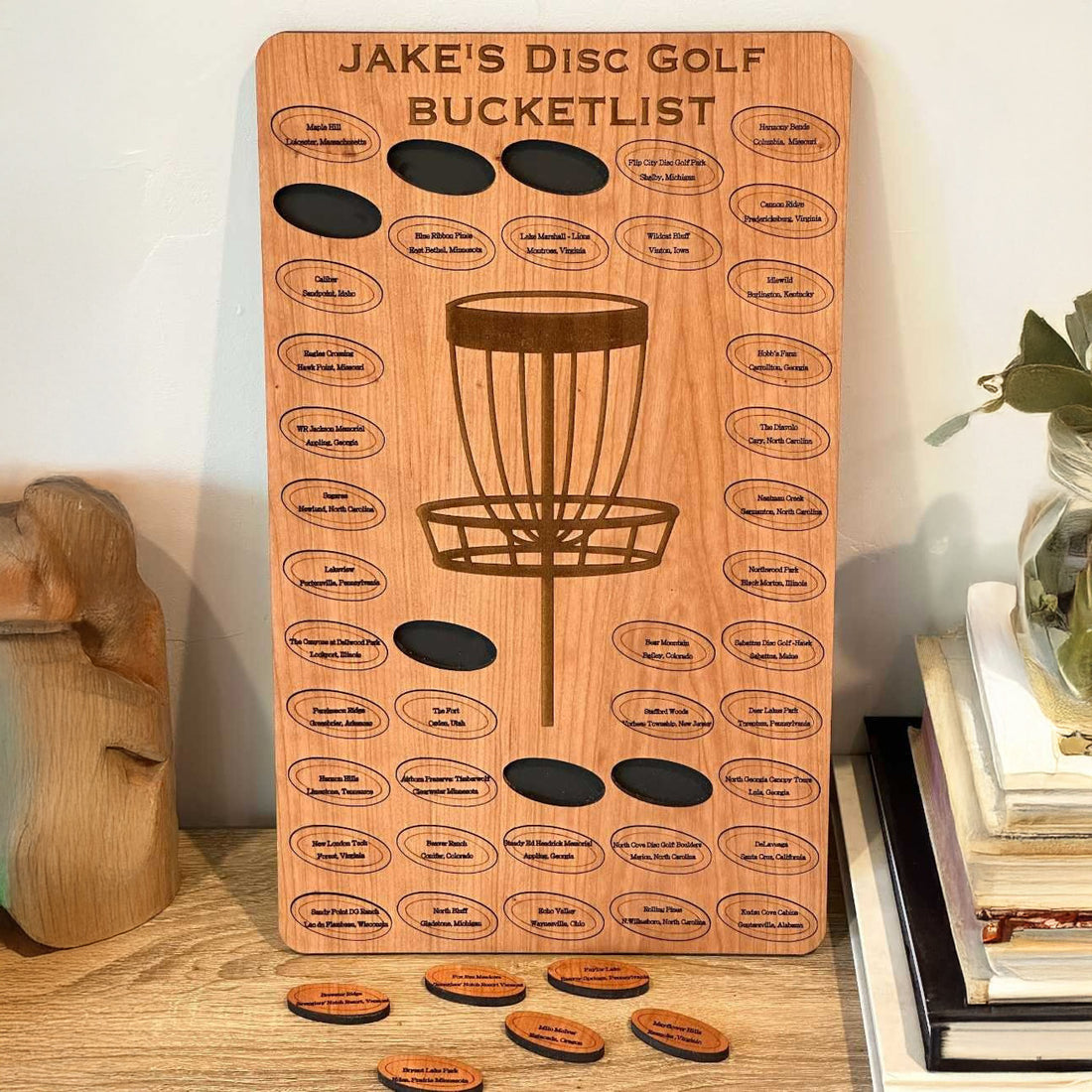 Personalize Disc Golf Tracker, Golf Course Bucket List, Gift For Golfers