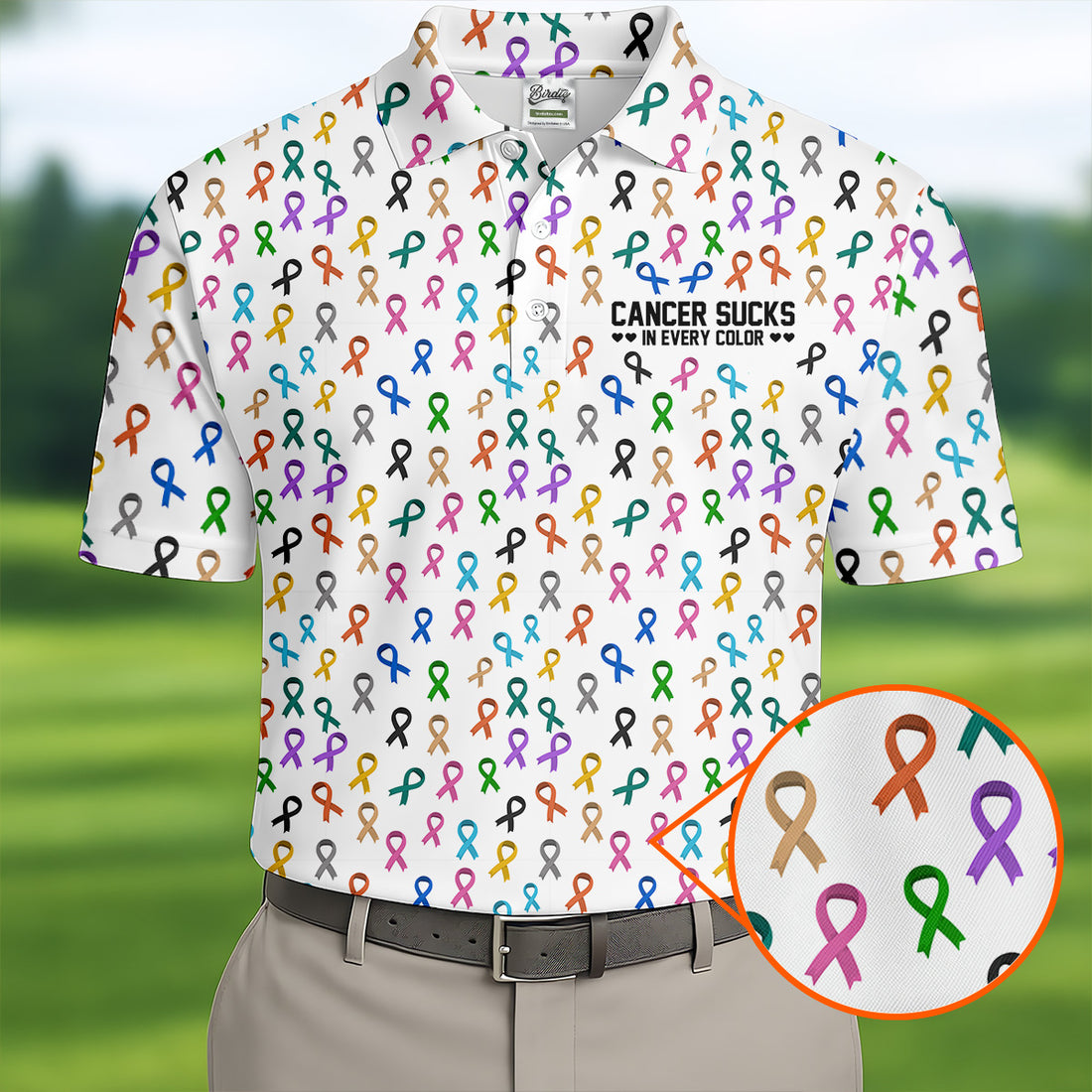 Cancer Sucks In Every Color, Cancer Survivor Shirt, Couple Golf Shirt, Matching Golf Shirt, His And Hers Golf Shirts