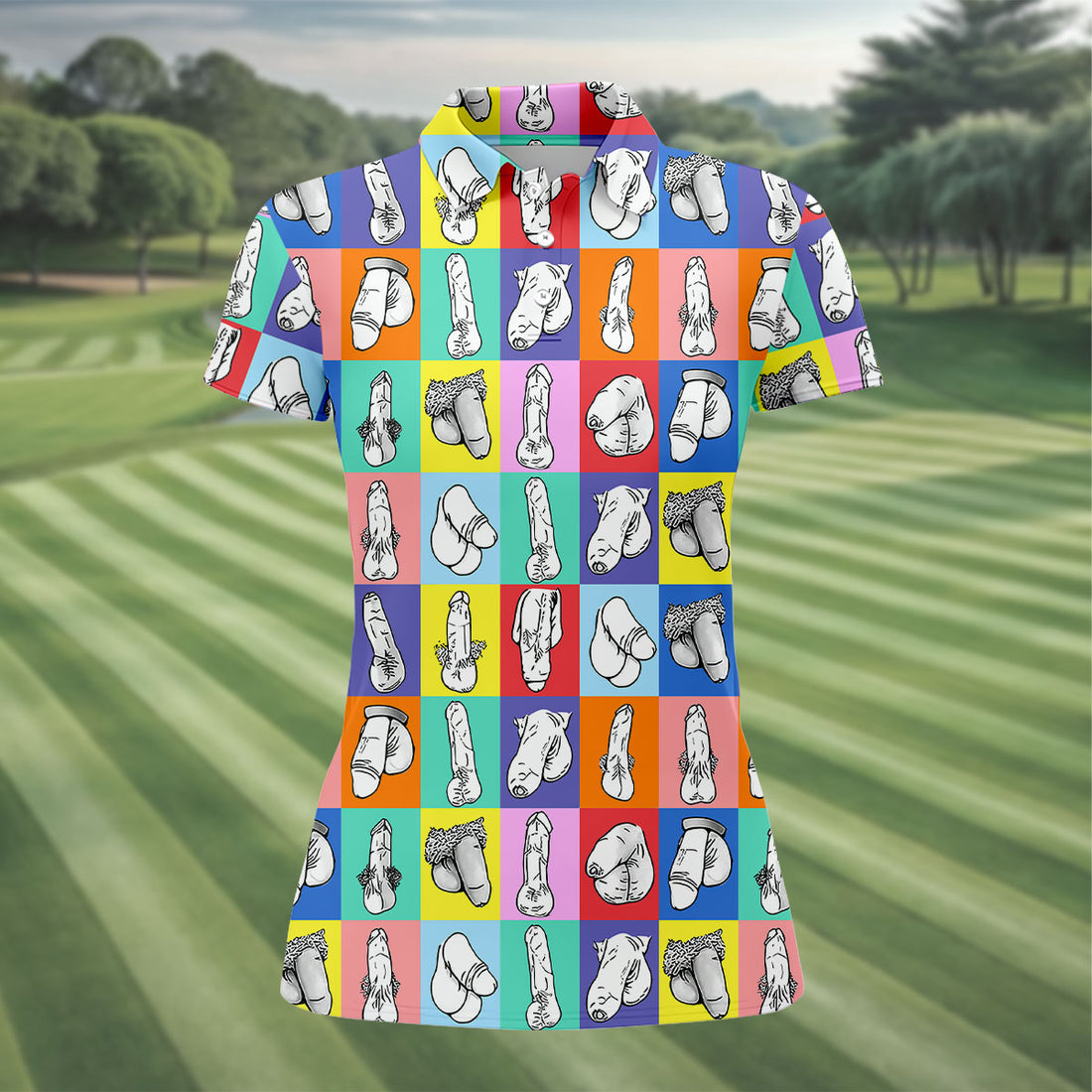 Funny Adult Humor Women's Golf Shirt, Naughty Polo Shirt, Novelty Golf Gift For Ladies, Fun Golf Gift