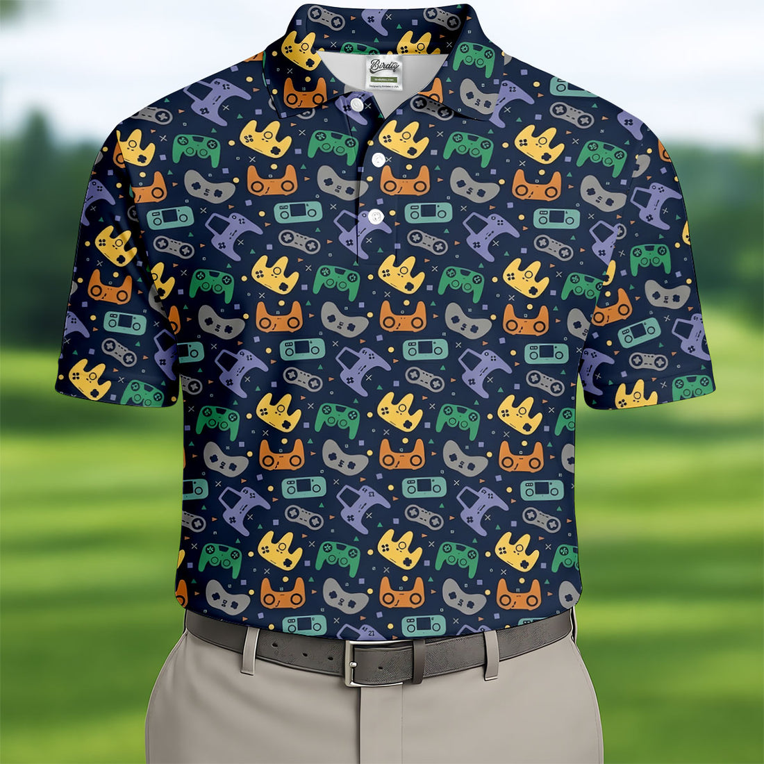 Video Game Controller Hawaiian Golf Shirt, Men's Golf Shirt, Polo Shirts For Men