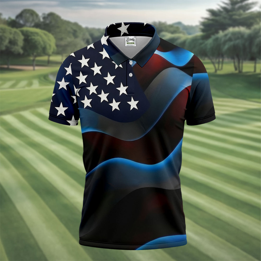 Patriotic American Flag 250th Anniversary Golf Tops For Men, Golf Shirts For Men, Polo Shirts For Men