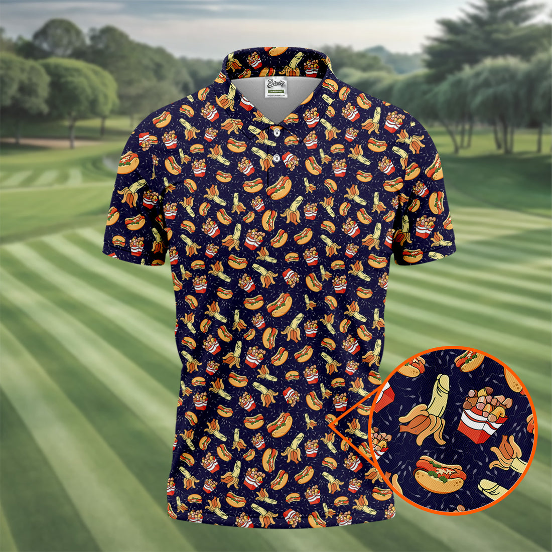Funny Hot Dog Dirty Humor Polo Shirts For Men, Fun Golf Shirts For Men, Golf Gift For Men, Golf Shirts For Men
