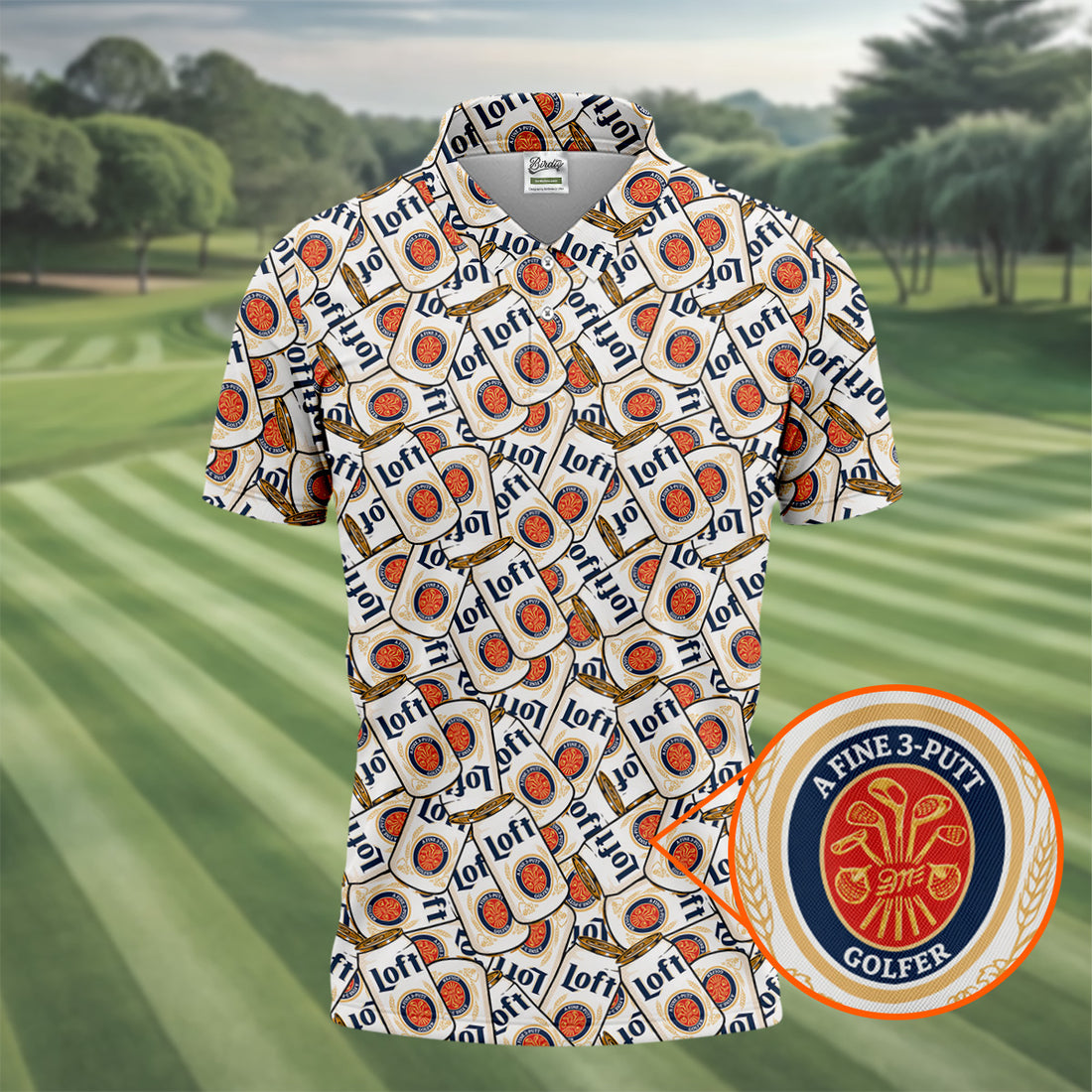 Loft A Fine 3 Putt Golfer Golf And Beer Fun Golf Shirt, Golf Tops For Men, Golf Shirts For Men