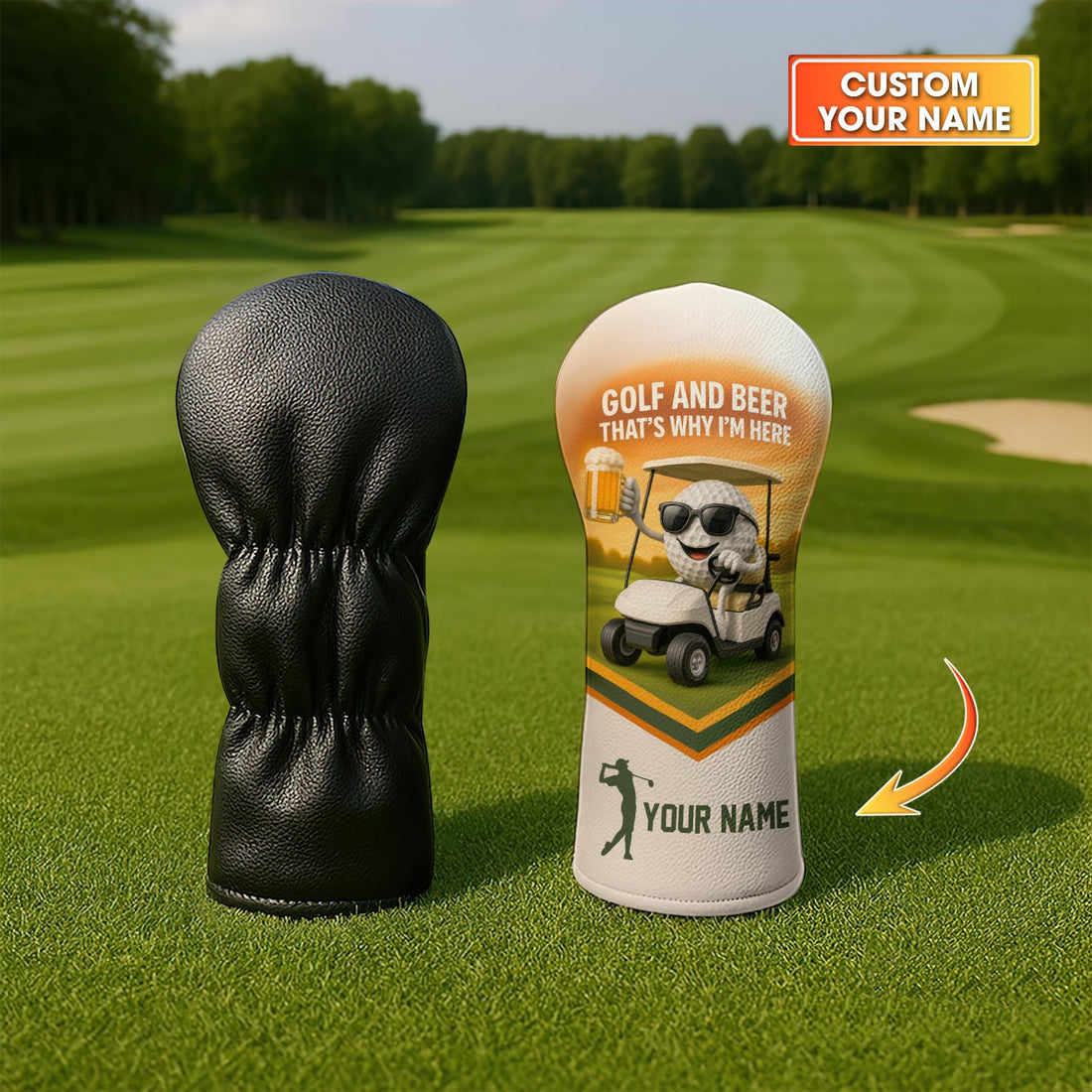Golf And Beer That's Why I'm Here Golf Head Cover