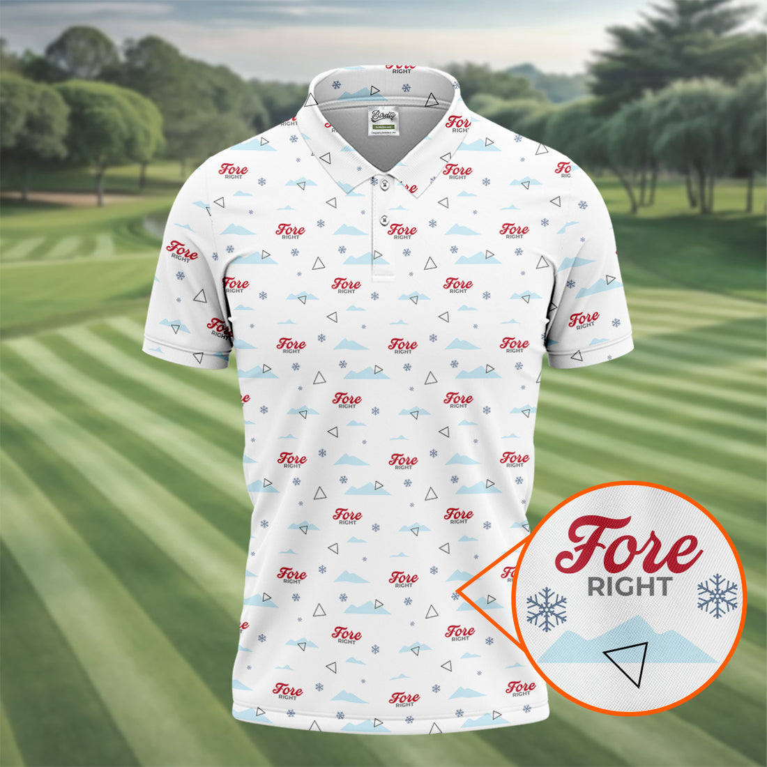 Fore Right Men's Funny Golf Shirts, Golf And Beer Polo Shirts For Men, Golf Shirts For Men