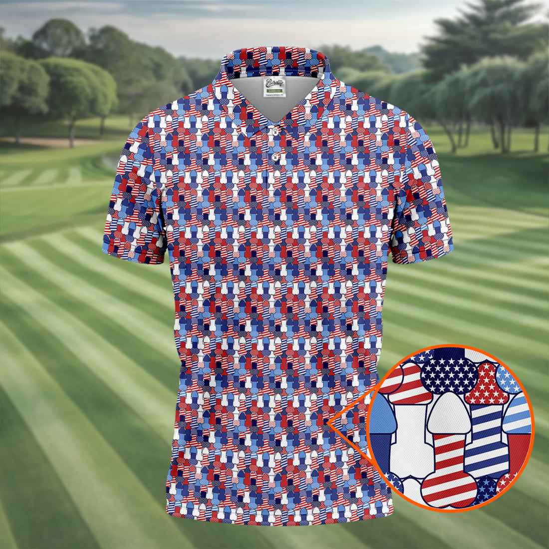 Funny Dirty Red White Blue Patriotic Golf Shirts, Fun Golf Shirts For Men, 250th Anniversary Golf Shirts For Men