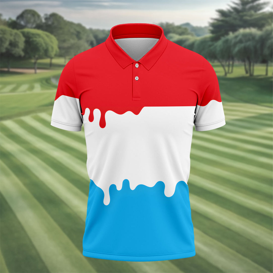 Funny Ice Cream Hawaiian Golf Shirt, Summer Vibe Men's Golf Shirt, Polo Shirts For Men