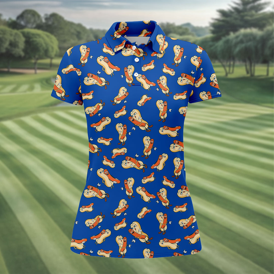 Sausage And Bun Naughty Couple Fun Golf Shirt, Women's Golf Tops, Valentine Couple Gift, Golf Gifts For Women