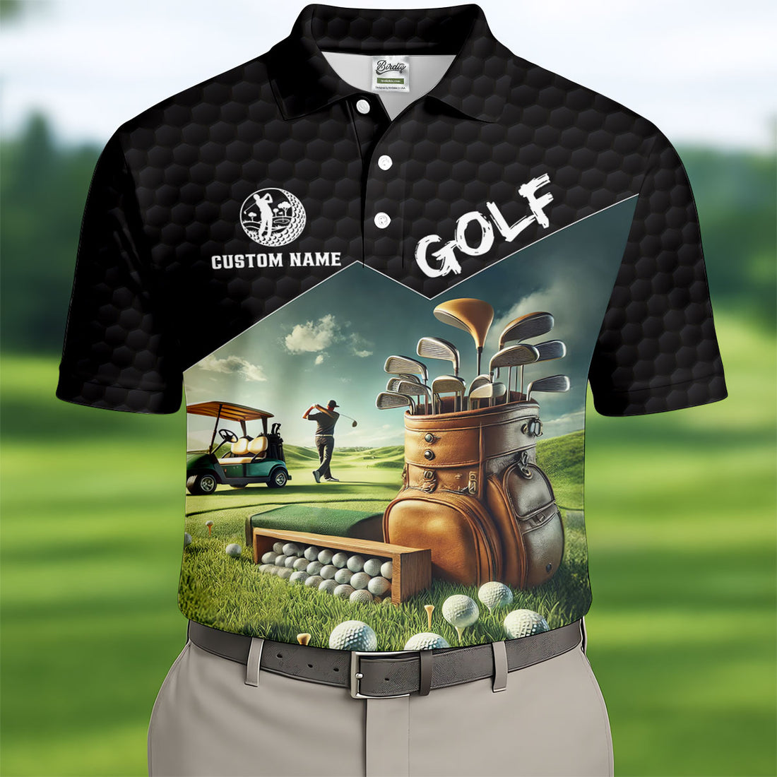 I Was One Under Today Golf Ball Pattern Funny Golf Shirt, Custom Golf Shirts, Golf Shirts For Men