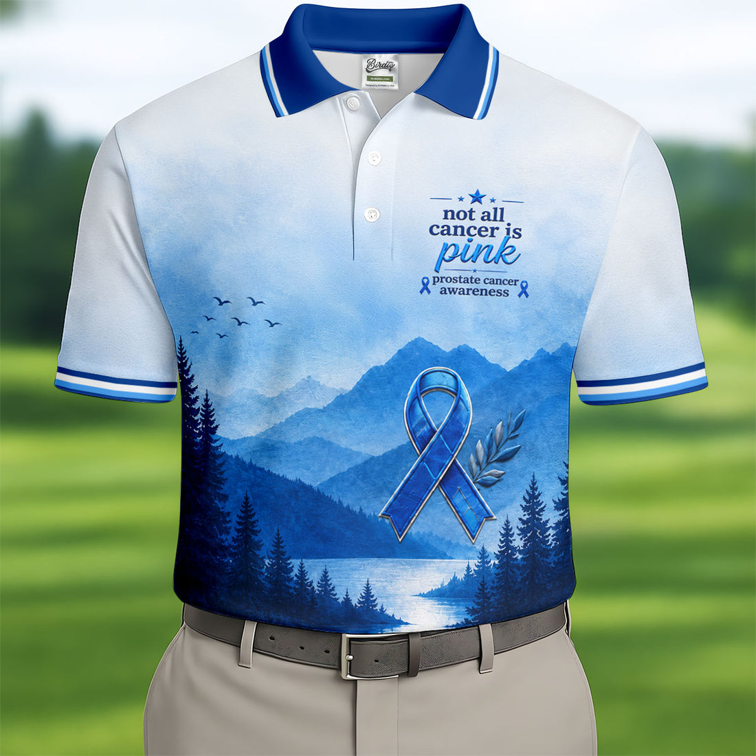 Not All Cancer Is Pink Prostate Cancer Awareness Polo Shirt, Men's Golf Shirt, Mens Golf Apparel