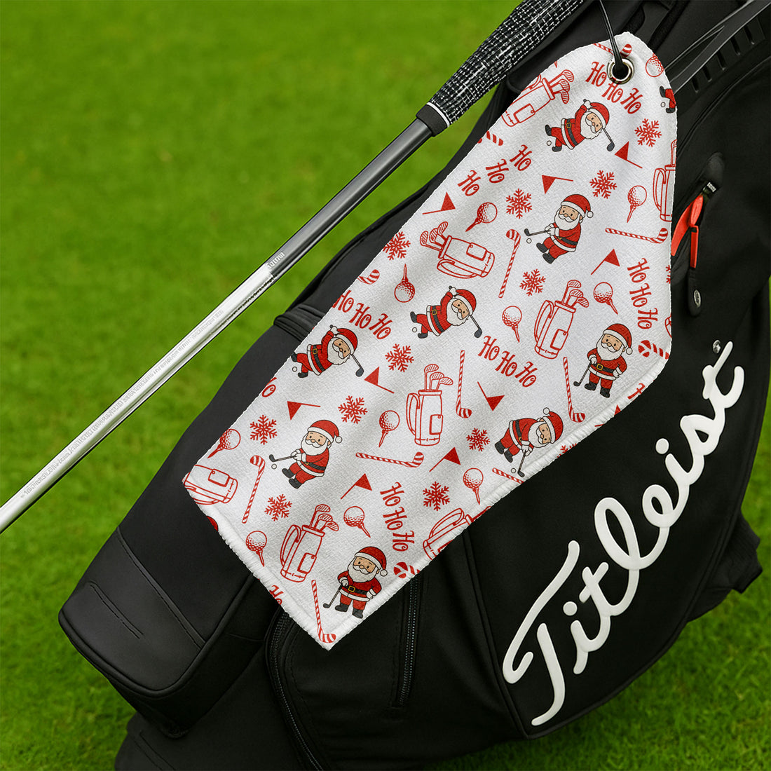Ho Ho Ho Merry Christmas Funny Print Golf Towels, Christmas Golf Gift, Gifts For Golf Lovers