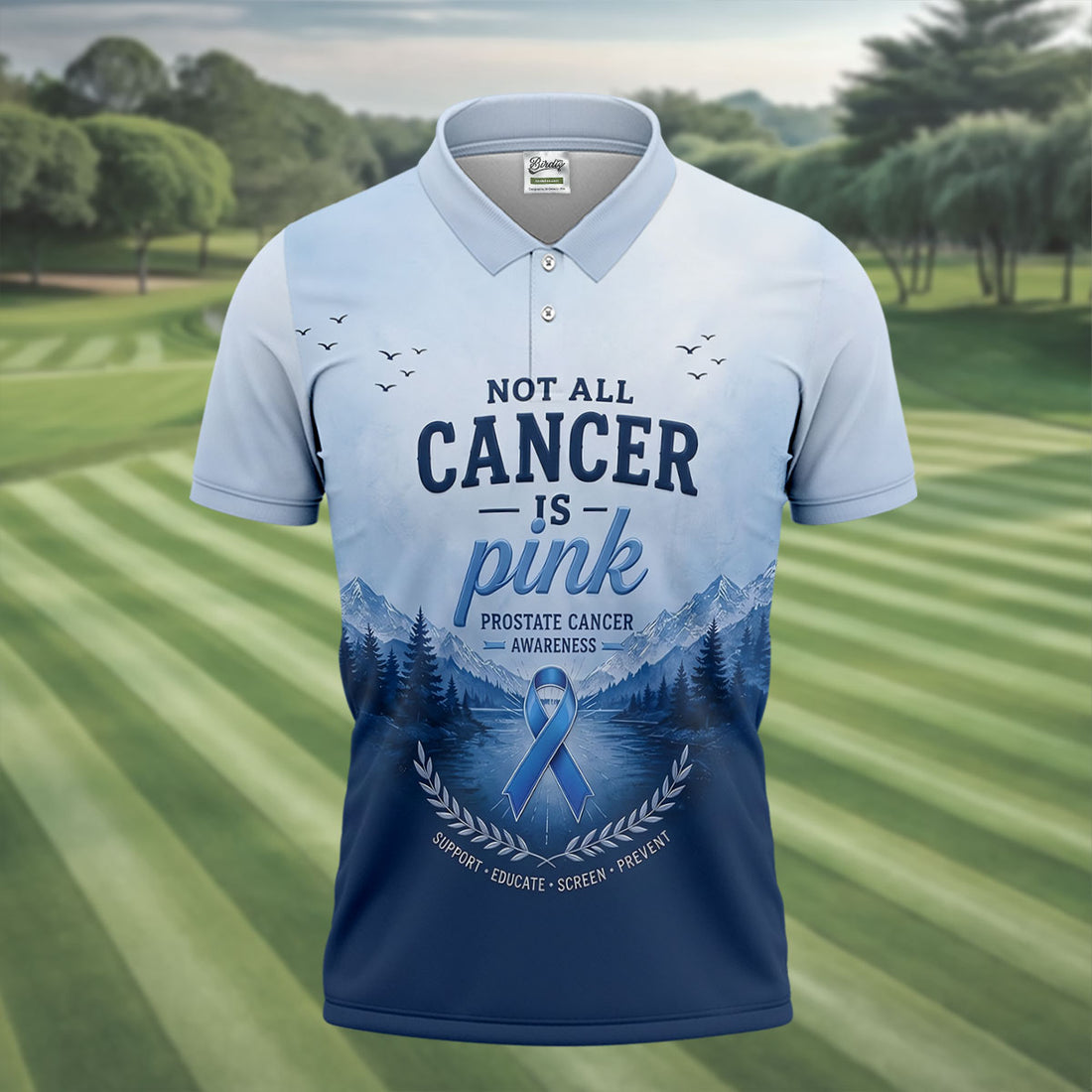 Not All Cancer Is Pink Prostate Cancer Polo Shirt, Mens Golf Polo, Printed Golf Shirts