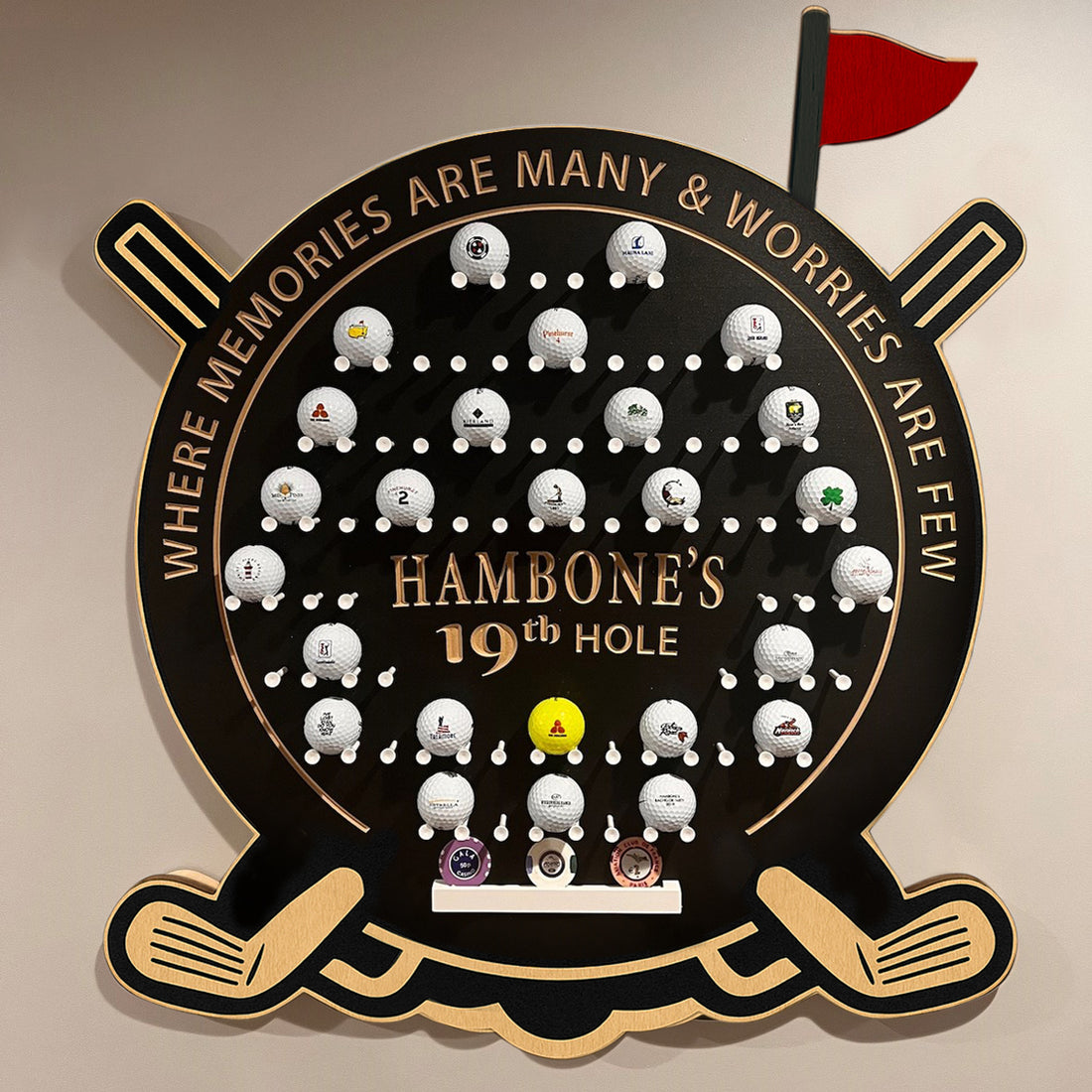 Custom Golf Ball Wood Display, Golf Ball Display, Gift For Golfers