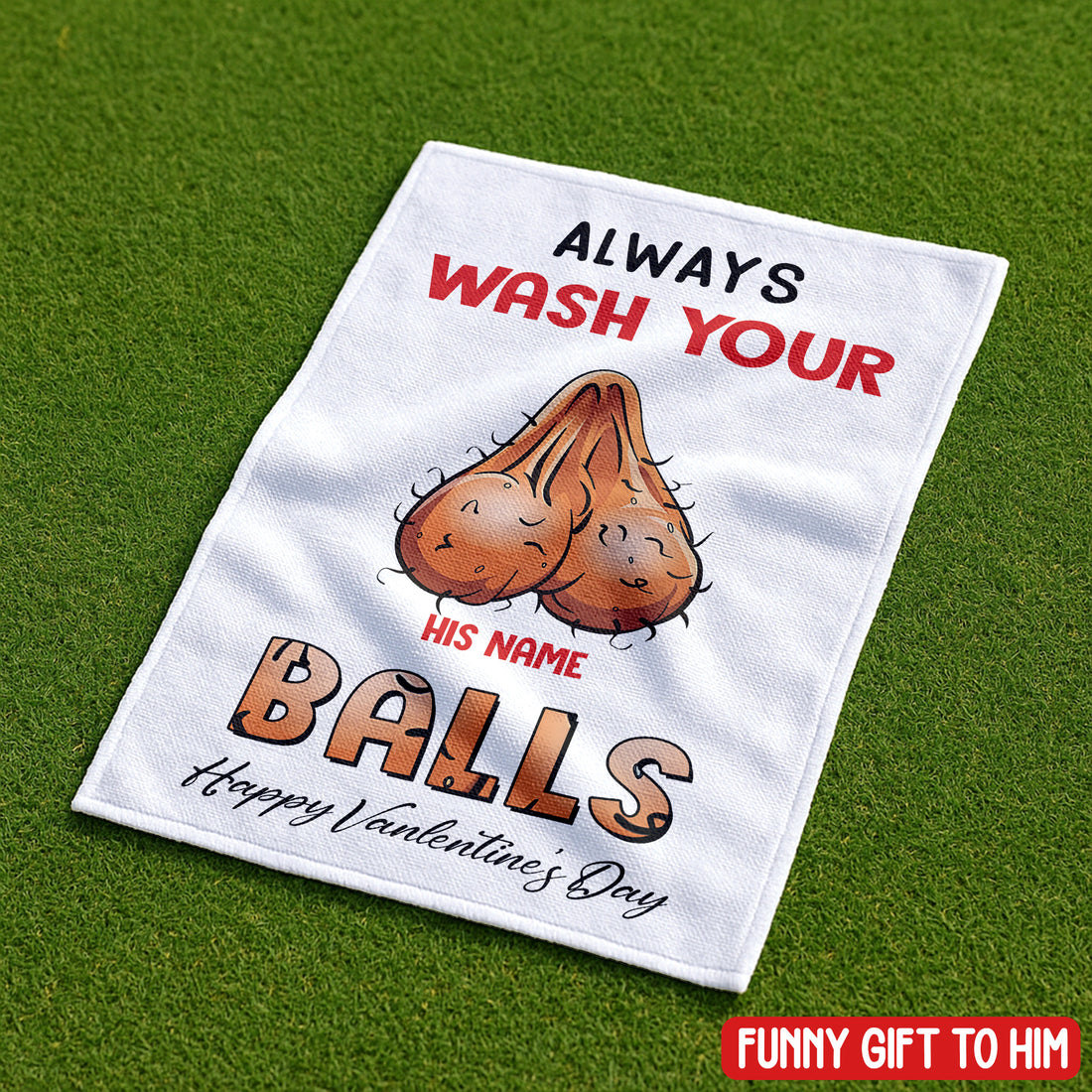 Funny Dirty Golf Towel, Golf Gift For Him, Naughty Valentines Unique Golf Gift, Golfing Accessories