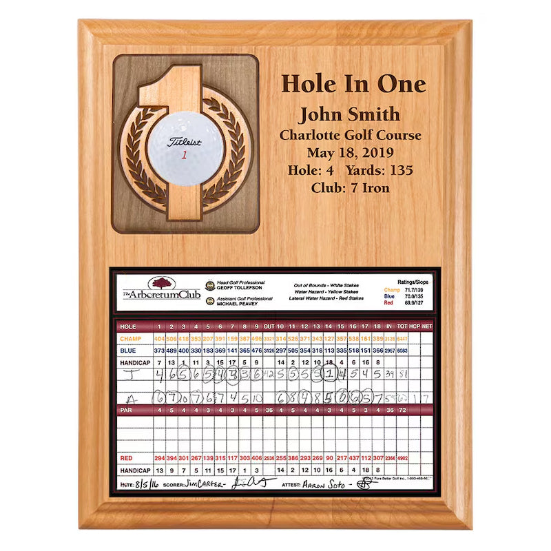 Hole In One Custom Golf Wood Sign, Golf Art, Gift For Golfer