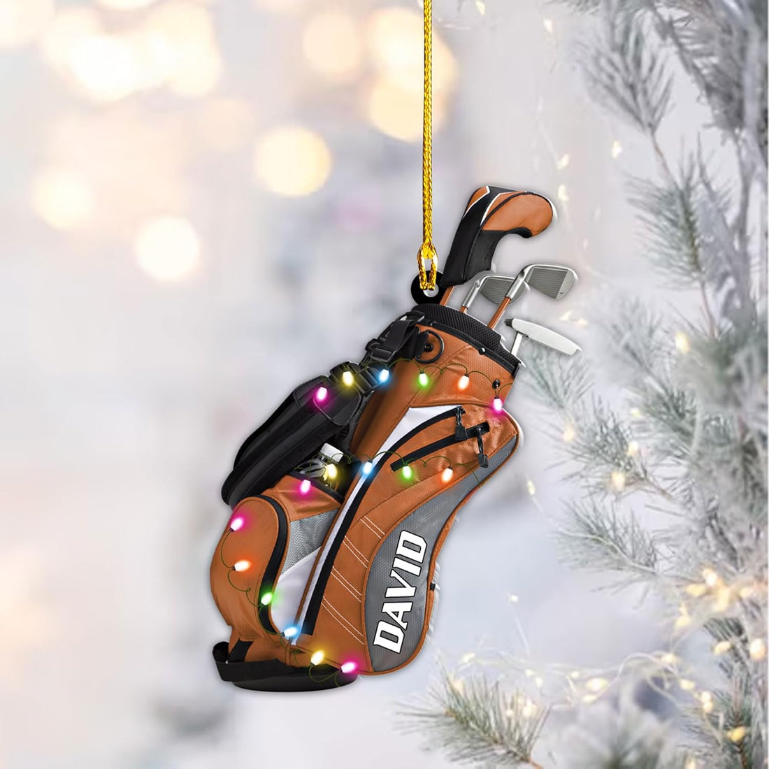 Personalized Golf Bag Ornaments, Golf Keychain, Funny Golf Accessories, Gift For Golfers