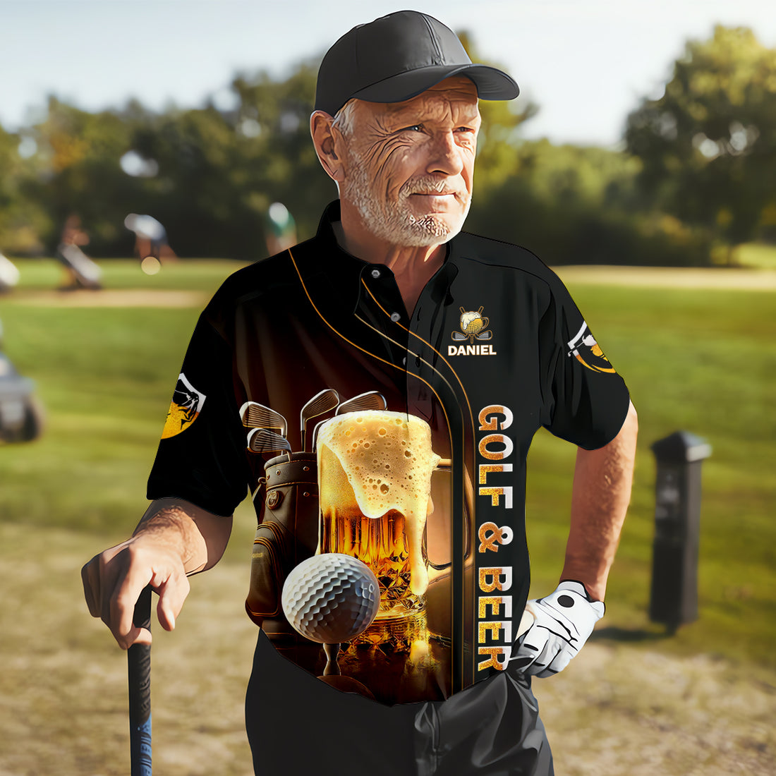 Par Then Bar Golf And Beer Custom Funny Golf Polo Shirt, Dad Golf Gifts