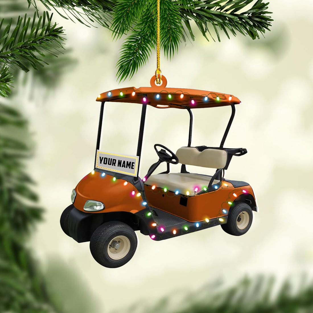 Personalized Golf Cart Ornaments, Golf Keychain, Funny Golf Accessories, Gift For Golfers