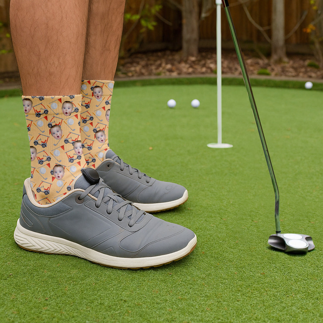 Custom Kids Photo, Socks With Faces, Fun Socks For Men, Golf Socks For Dad