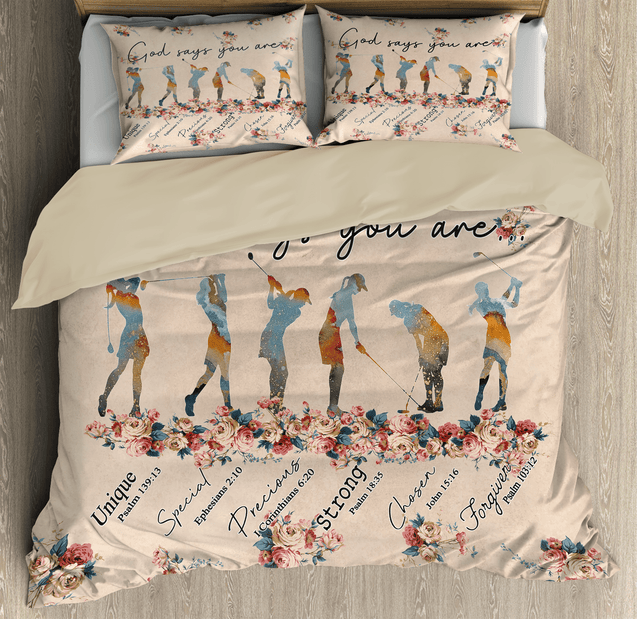 God Say You Are Golf Themed Bedding Set, Sports Themed Bedroom Decor, Bedroom Decor
