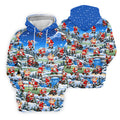 Snowy Santa Golf Pattern Christmas Golf Shirt, Womens Golf Shirts, Ladies Golf Shirts
