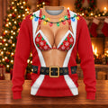Santa Coat Bikini Ugly Christmas Sweater, Christmas Sweater Gift, Golf Lover Gifts