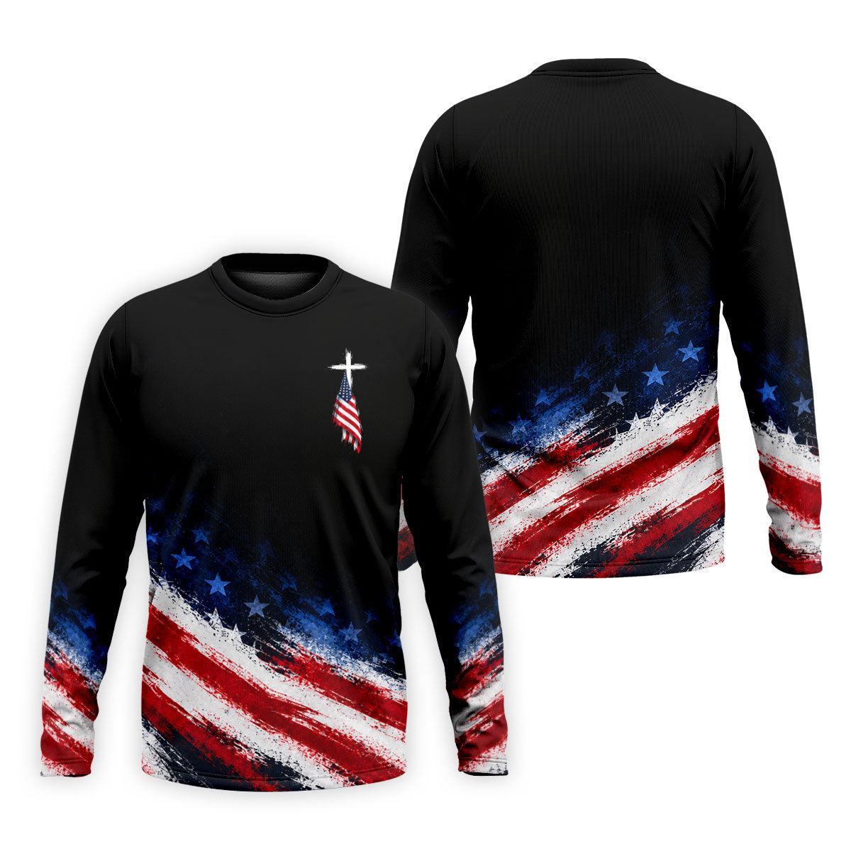 Veteran Cross USA Flag Golf Polo Shirt, Veterans Day Golf Shirt, Golf Shirts For Men