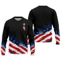 Veteran Cross USA Flag Golf Polo Shirt, Veterans Day Golf Shirt, Golf Shirts For Men