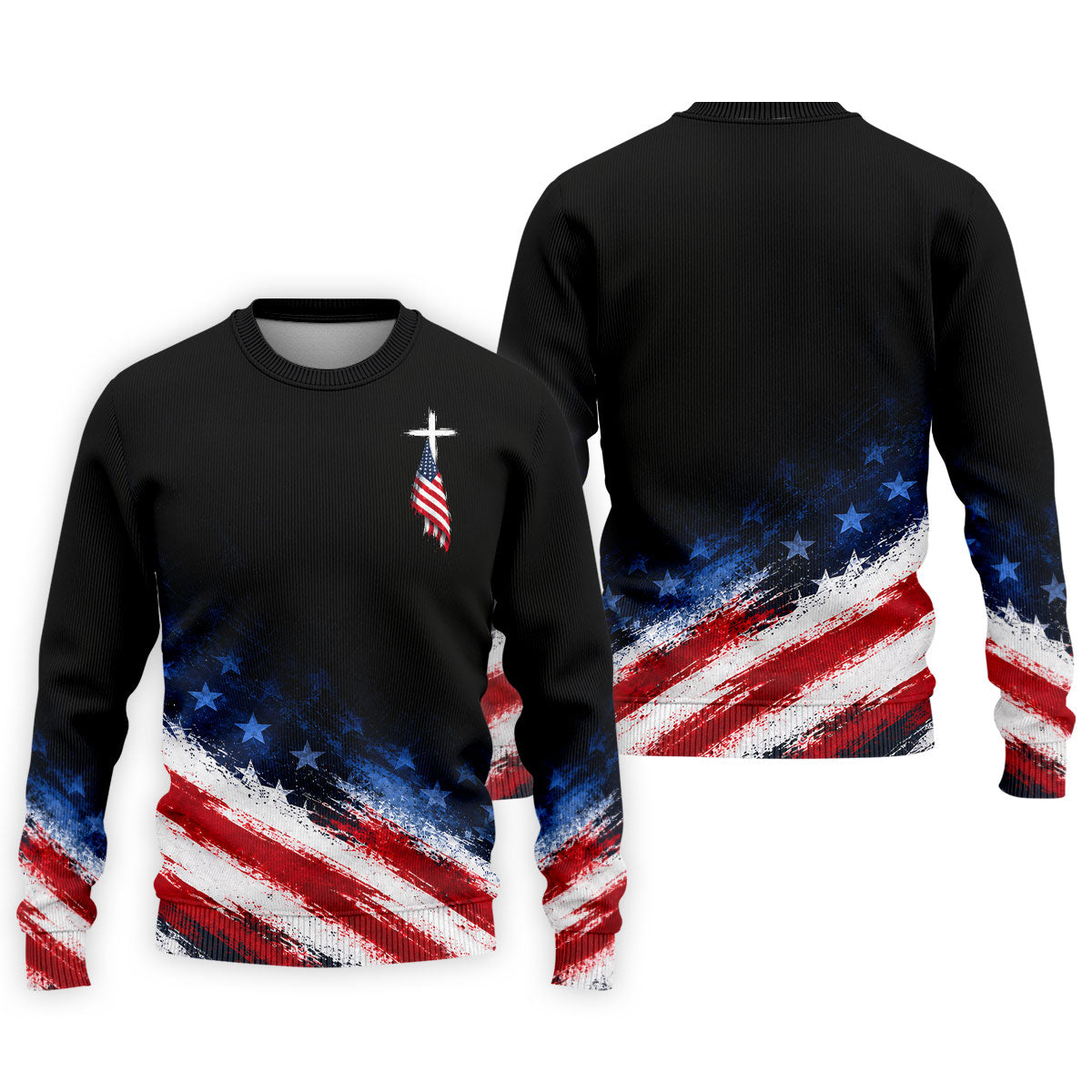 Veteran Cross USA Flag Golf Polo Shirt, Veterans Day Golf Shirt, Golf Shirts For Men
