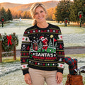 Ugly Christmas Sweater Santa Driving Range, Ugly Sweater Party, Holiday Party Sweater
