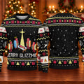 Ugly Christmas Sweater Merry Glizzmas Hot Dogs, Christmas Golf Gift, Golf Lover Gifts