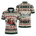 Sleigh My Name Golf Cart Christmas Golf Shirt, Mens Golf Polo, Mens Golf Apparel