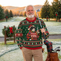Ugly Christmas Sweater Festive Cat Lights, Ugly Sweater Party, Christmas Golf Gift
