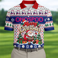 Santa Golf Balls Merry Christmas Golf Shirt, Mens Golf Polo, Funny Mens Golf Shirts