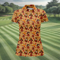 Pumpkingiving Thanksgiving Golf Shirt, Womens Golf Apparel, Womens Golf Clothing