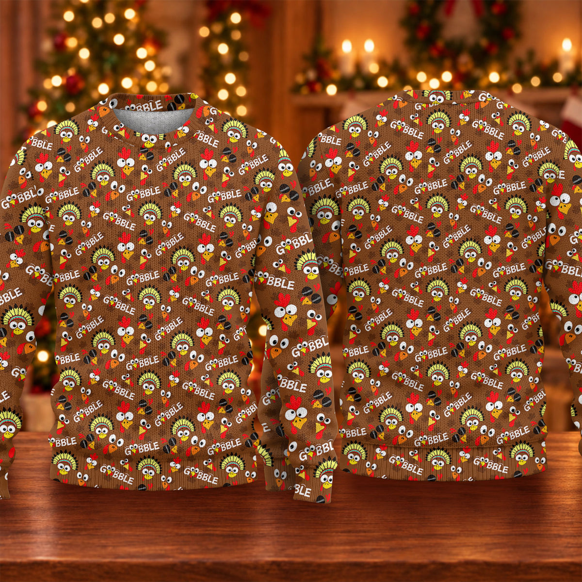 Ugly Christmas Sweater Thanksgiving Gobble Turkey, Golf Lover Gifts, Christmas Gifts