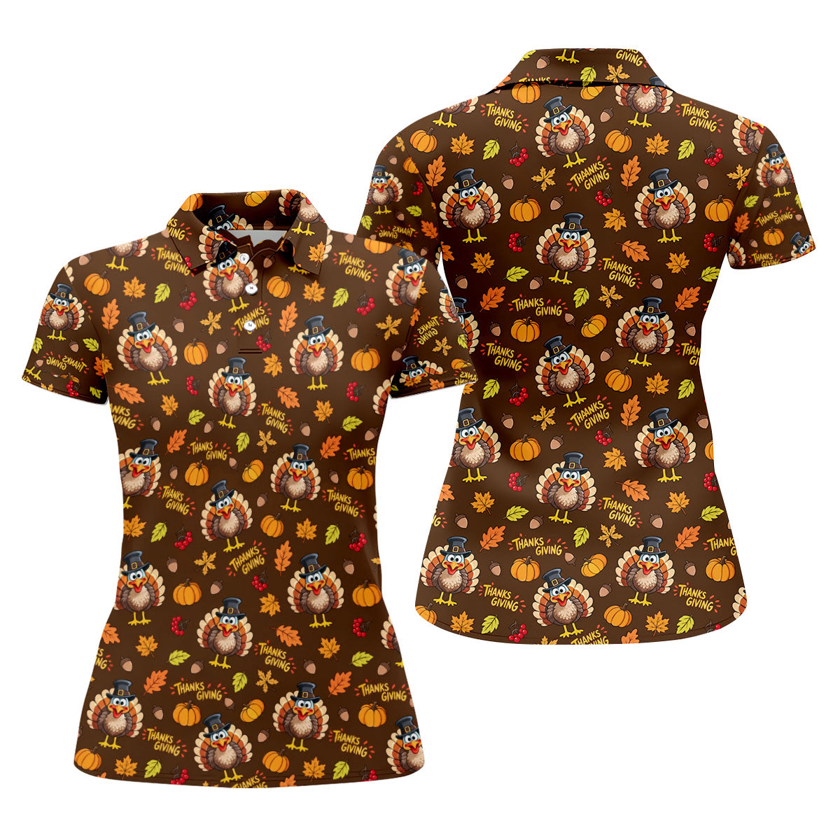 Pilgrimgiving Thanksgiving Golf Shirt, Ladies Golf Shirts, Golf Shirts For Women
