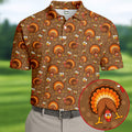 Feathergiving Thanksgiving Golf Shirt, Mens Golf Apparel, Funny Mens Golf Shirts