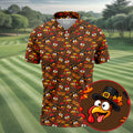 Turkey Squadgiving Thanksgiving Golf Shirt, Mens Golf Polo, Funny Mens Golf Shirts